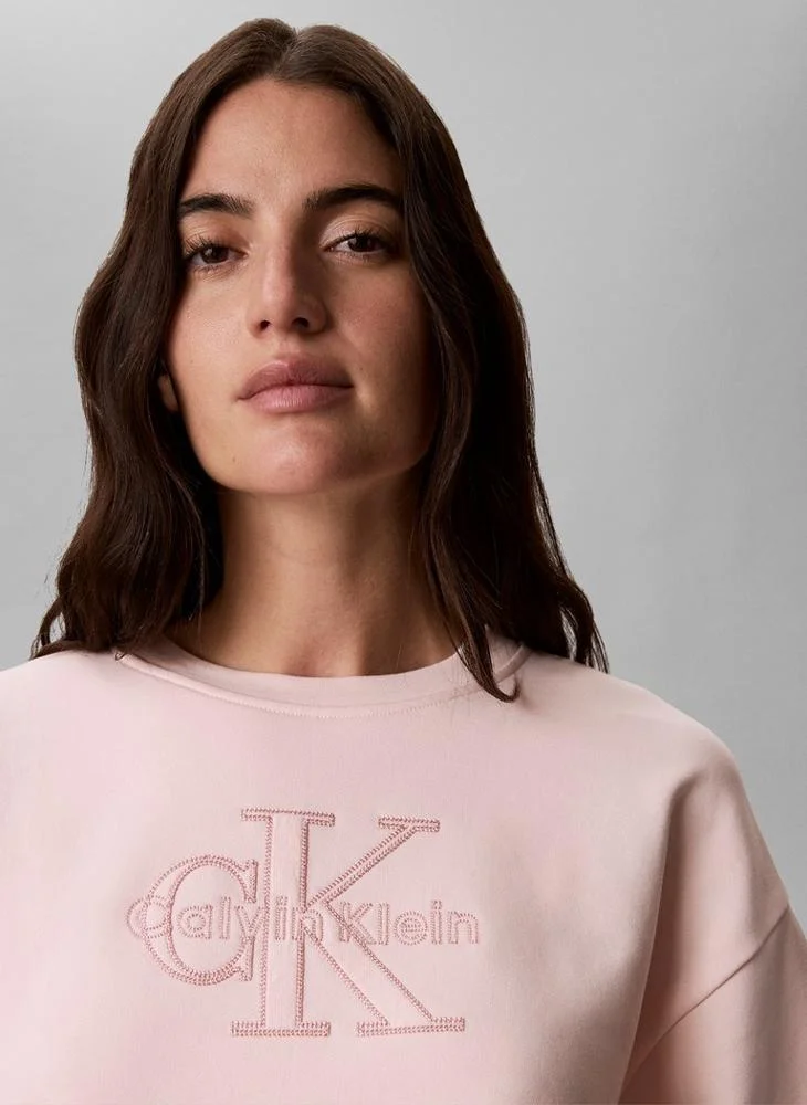Calvin Klein Jeans  Textured Embroidery Terry Jumper for Women | Best Price UAE