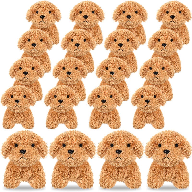 Sosation 20 Pcs 472 Inch Mini Puppy Stuffed Animal Adopt a Puppy Favors Small Push Dogs Bulk Easter Party Gifts for Kids Birthday Easter Fillers Carnival Prize Standard Single Color - Image 2