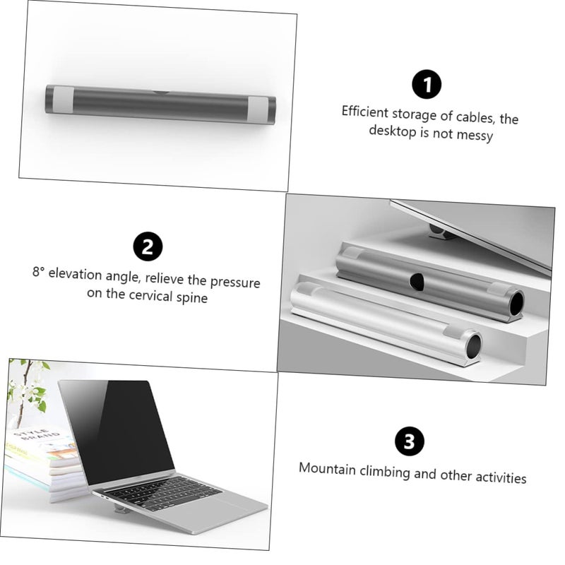 Vertical Laptop Stand with Cable Management Portable Desktop Holder - Image 4