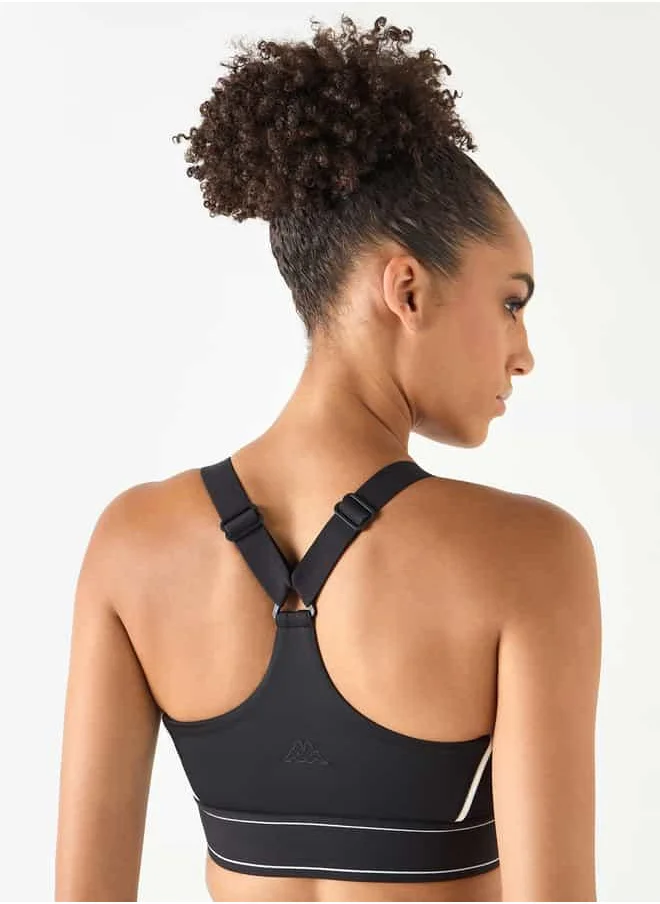 Kappa Kappa Panelled Sports Bra with Racerback