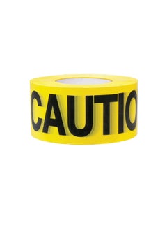 C.H. Hanson Weatherproof and Elastic Caution Barricade Tape Yellow 0.75 X 305 m 19000  - Image 1