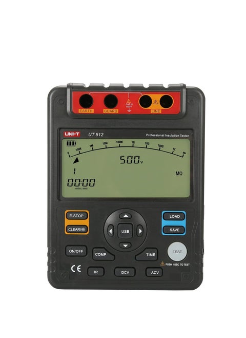UNI-T UT512 Digital Insulation Resistance Tester, High Voltage 1000V, Accurate Insulation Resistance Measurement for Electrical Systems and Equipment