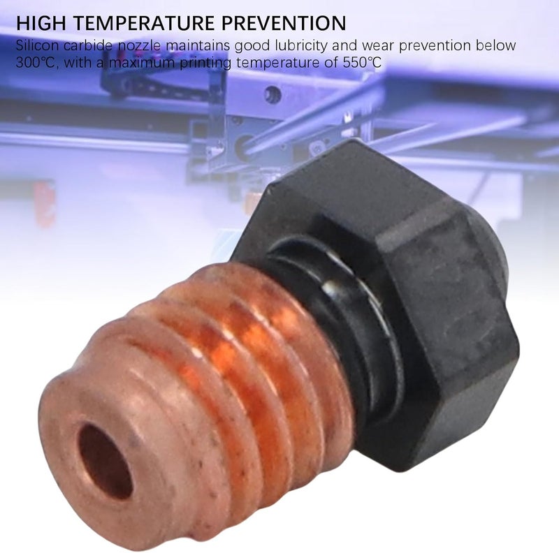 Cryfokt Silicon Carbide Nozzle High Thermal Conductivity Replacement Parts for 3D Printer Hotend 0.4mm 550℃ Model - Image 4