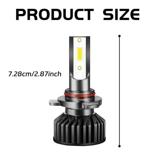 HHZL 9006 Light Bulbs Compatible for 2006-2015 Toyota RAV4 Super Brightness 6000K Car Front led Headlight With Built-In Driver, High and Low Beam Fog Light Bulbs Replacement, Plug and Play - Pack of 2 - Image 2