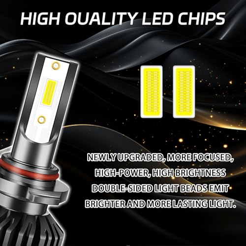 HHZL 9006 Light Bulbs Compatible for 2006-2015 Toyota RAV4 Super Brightness 6000K Car Front led Headlight With Built-In Driver, High and Low Beam Fog Light Bulbs Replacement, Plug and Play - Pack of 2 - Image 5