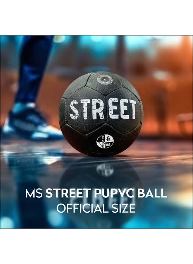 ELAN Street Hero / Street Pup PVC Football, Official Size 5, High-Cladding Diamond Texture Surface, Machine Stitched All-Weather Soccer Ball - Image 4