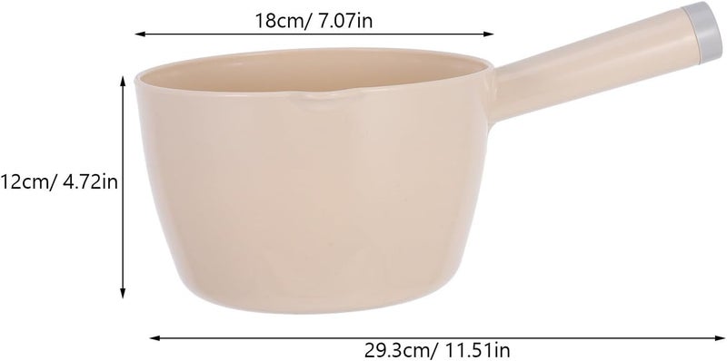 GALPADA 2pcs Plastic Water Ladle Set Small Blue and Beige Kitchen Water Scoop for Home Use for Cooking - Image 2