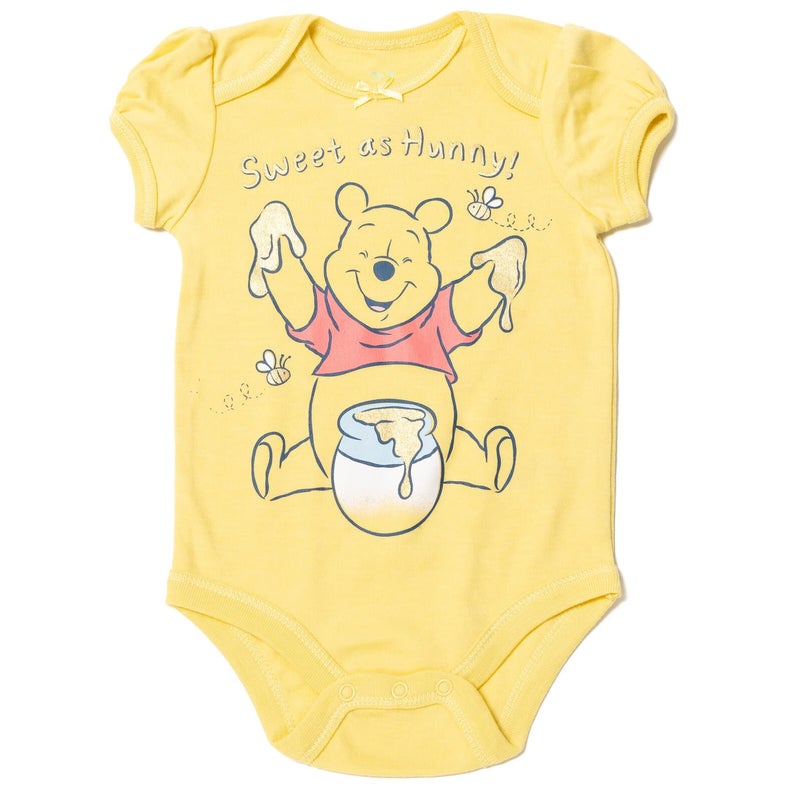 Disney Winnie the Pooh Eeyore Tigger Newborn Baby Girls 5 Pack Bodysuits Newborn - Image 5