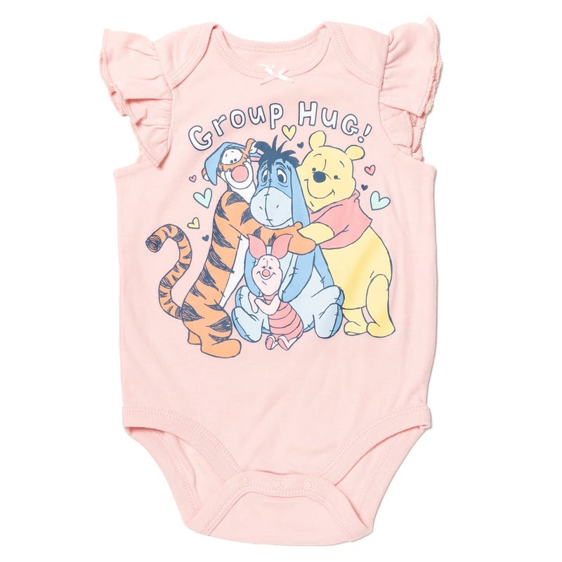 Disney Winnie the Pooh Eeyore Tigger Newborn Baby Girls 5 Pack Bodysuits Newborn - Image 4