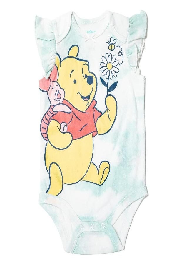 Disney - Disney Tigger Winnie the Pooh Eeyore Newborn Baby Girls 5 Pack Cuddly Bodysuits Multi Newborn - Image 1