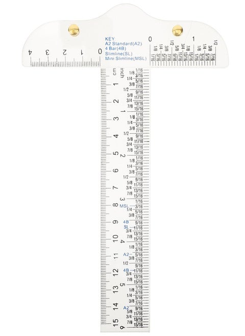 T-Square Rulers, 7.5 inch/19cm Transparent Acrylic T Ruler Portable Measurement T-square Ruler Drafting Tools for Drafting Crafting