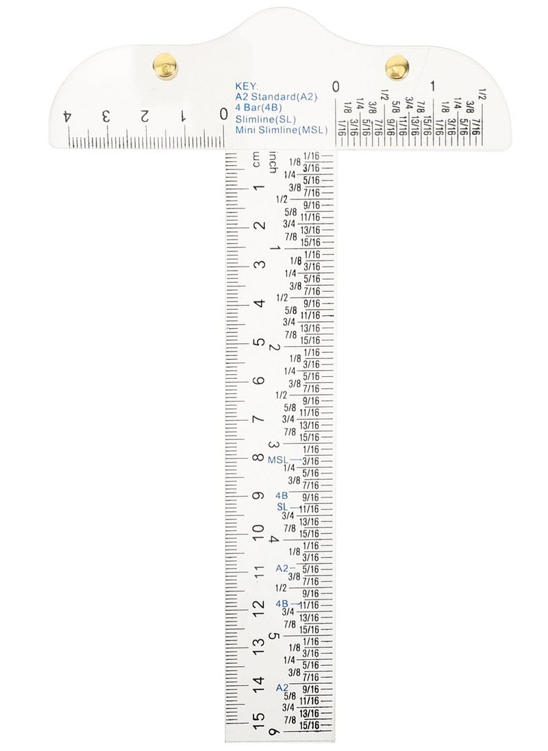 Generic - T-Square Rulers, 7.5 inch/19cm Transparent Acrylic T Ruler Portable Measurement T-square Ruler Drafting Tools for Drafting Crafting - Image 1