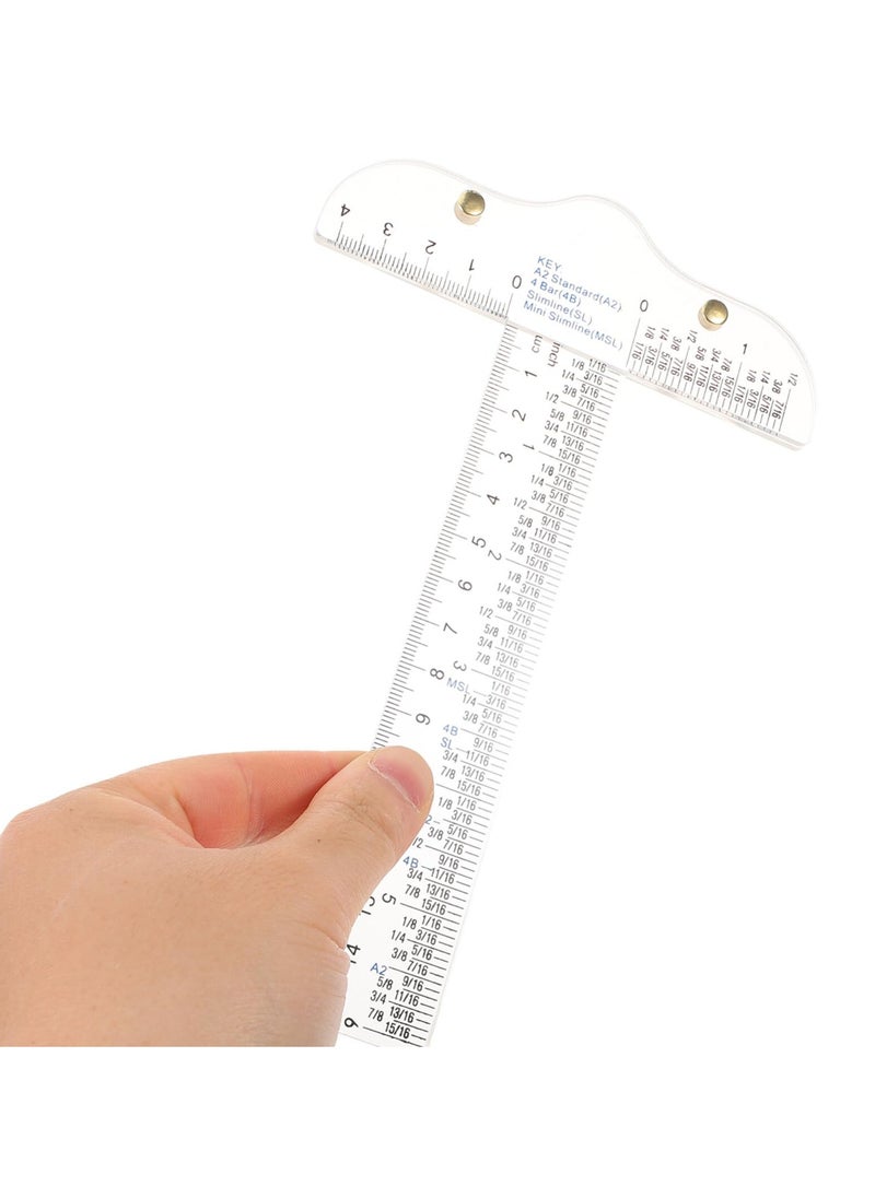 Generic - T-Square Rulers, 7.5 inch/19cm Transparent Acrylic T Ruler Portable Measurement T-square Ruler Drafting Tools for Drafting Crafting - Image 1