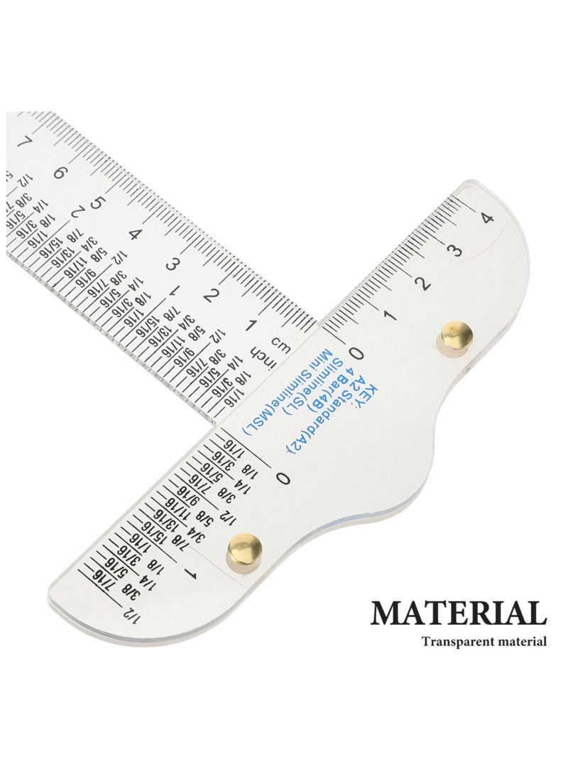 Generic - T-Square Rulers, 7.5 inch/19cm Transparent Acrylic T Ruler Portable Measurement T-square Ruler Drafting Tools for Drafting Crafting - Image 1