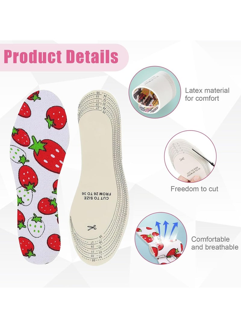 أوزيغالور 6 زوجًا من الأصابع القابلة للغسل للأطفال، داخلات أحذية لطيفة للأطفال الصغار للاستبدال اليومي - Image 3