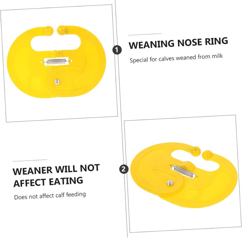 10pcs Plastic Calf Weaner Nose Rings Cattle Weaning Tool with Safe Nose Clip Design for Easy Calf and Livestock Weaning Farms - Image 3