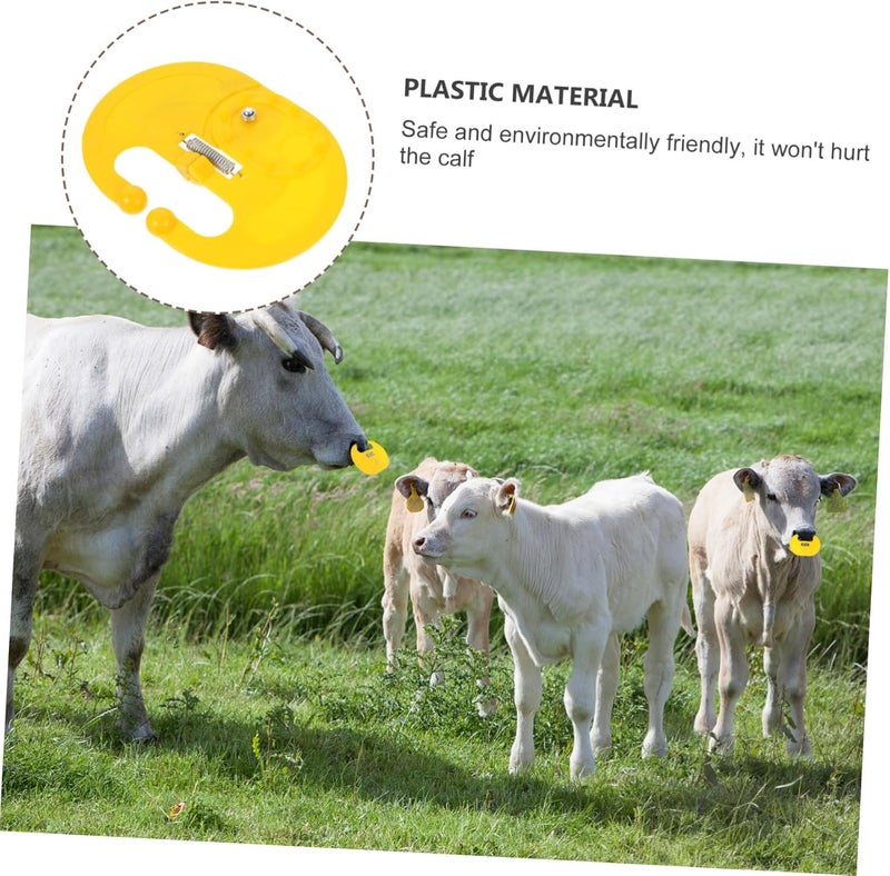 10pcs Plastic Calf Weaner Nose Rings Cattle Weaning Tool with Safe Nose Clip Design for Easy Calf and Livestock Weaning Farms - Image 5