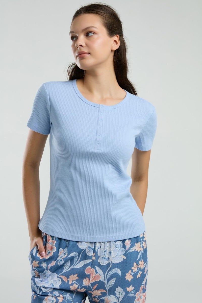 Arnetta Top Camisole Bottom Woven Fabric Women's Pajama Set, Pocket Detail - Image 4