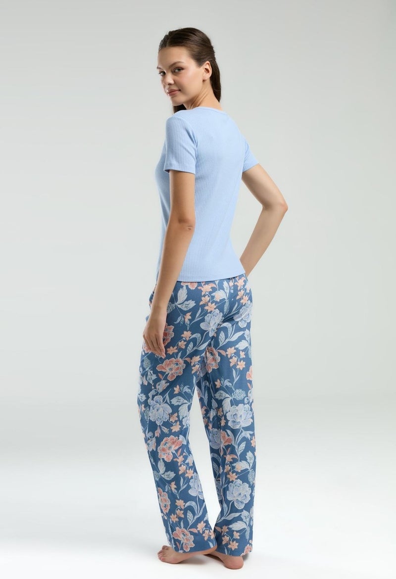 Arnetta Top Camisole Bottom Woven Fabric Women's Pajama Set, Pocket Detail - Image 5
