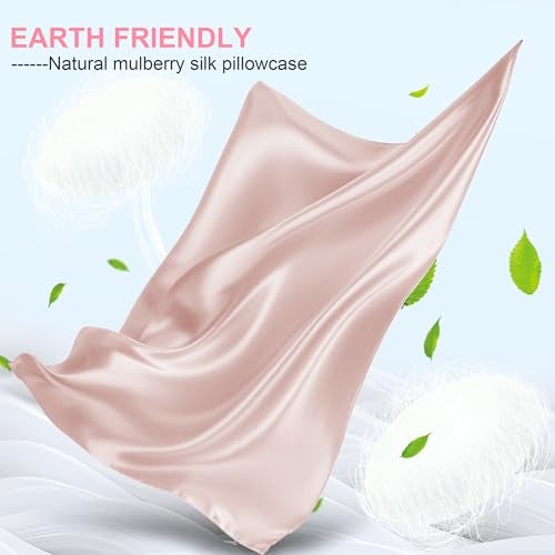 LYSHIN Silk Pillow Cases Queen Size with Hidden Zipper, Mulberry Silk Pillowcase for Hair and Skin, Smooth and Soft Breathable Cooling Silk Satin Pillow Covers for Sleeping, Gifts for Women, Coral Pink - Image 2