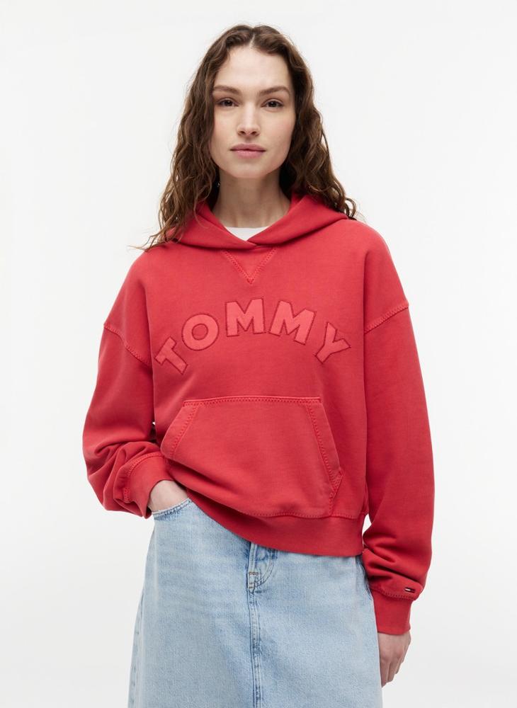 TOMMY JEANS Boxy Washed Terry Hoody - Image 1