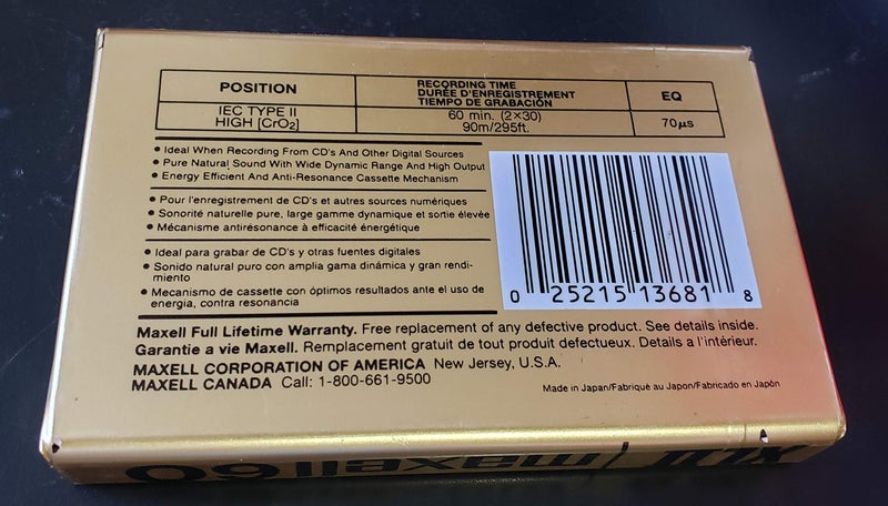Maxell AUDIO TAPE HIGH BIAS XLII - 60 Minute - Image 2