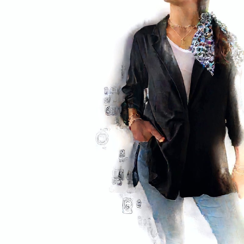 Casual Notch Lapel Single Button Cotton Linen Blazer Jacket - Image 5
