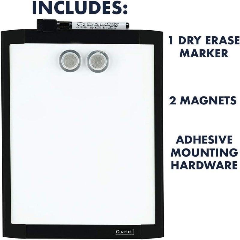 Quartet Magnetic Whiteboard 812 x 11 White Board for Wall Dry Erase Board for Kids Perfect for Home Office  Home School Supplies 1 Dry Erase Marker 2 Magnets Black Frame MHOW8511BK - Image 4