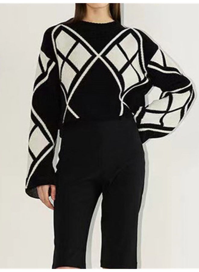 Leyuan Autumn Winter New Lazy Style Round Neck High-end Loose Sweater Women's Knitted Top - Image 5