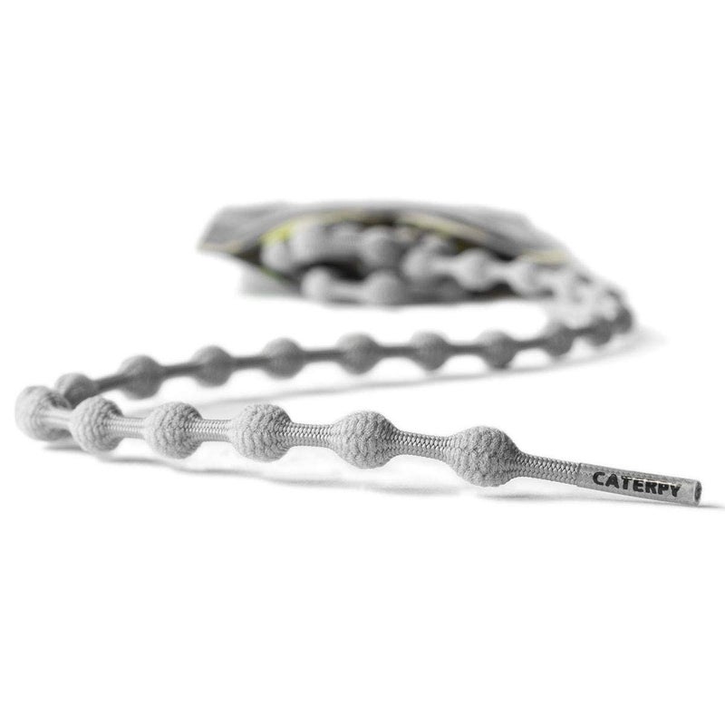 Caterpy RUN - Ultimate No Tie Shoelaces for Adults & Kids - Versatile & Easy-to-Use Shoe Laces - Ghost Gray, Small, Single Pack - Image 1