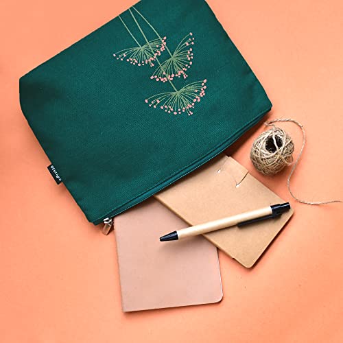 Ecoright Makeup Pouch for Girls, Canvas Cosmetic Pouch for Women, Small Pouches for Women (Pack of 2) - Image 3