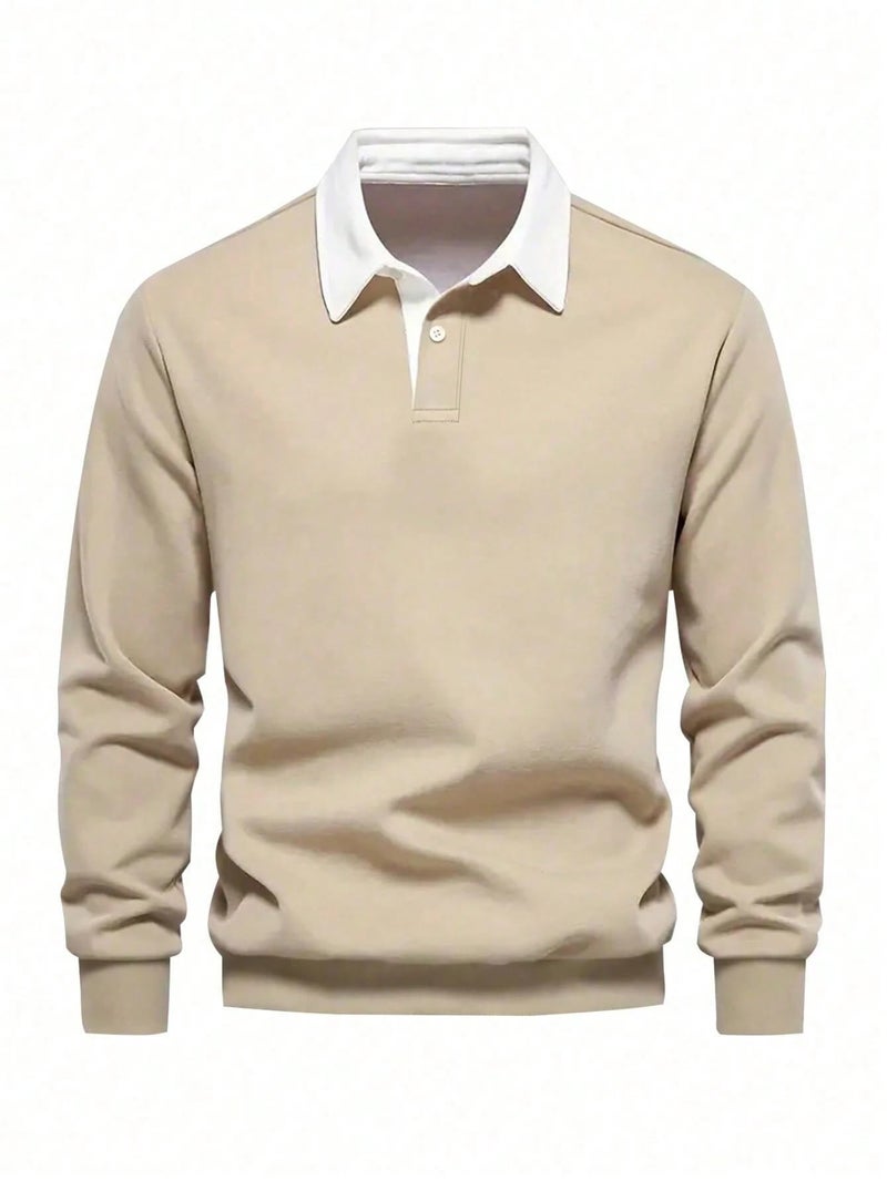 JVX Men T-Shirt | Full Sleeve T Shirt(MRT-209) (in, Alpha, 2XL, Standard, Beige) - Image 1