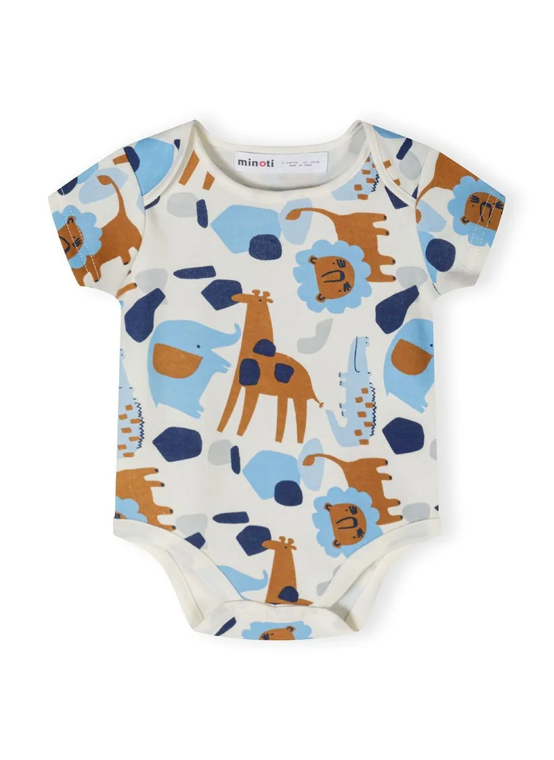 MINOTI 4-Pack Short Sleeve Baby Bodysuits