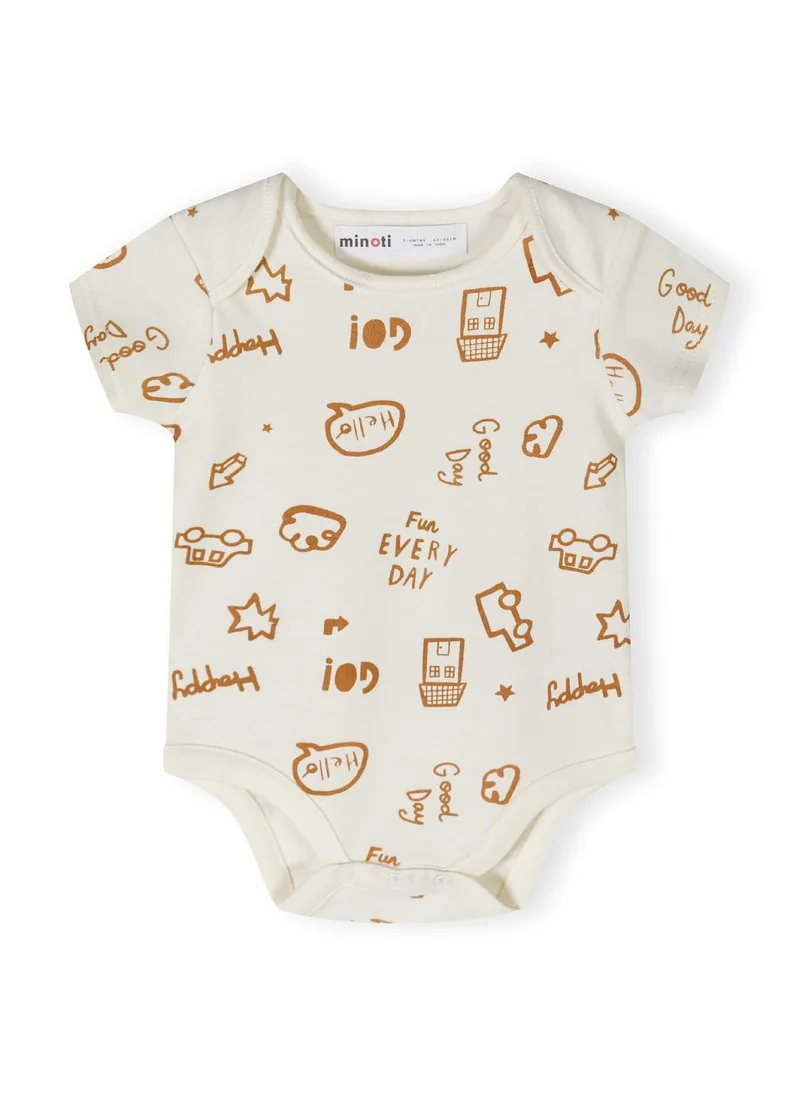 MINOTI 4-Pack Short Sleeve Baby Bodysuits