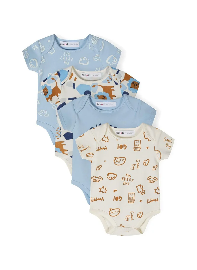 مينوتي Baby 4 Pack Short Sleeve Bodysuits