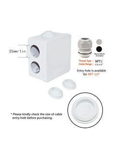 Excefore Junction Box, 2 Pcs ABS Plastic IP55 Waterproof and Dustproof, Universal Electrical Enclosure, Outdoor and Indoor Project Box, Outlet Box Durable Outdoor Electrical Gang Box (3.4 x 3.4 x 2 inch)  - Image 5