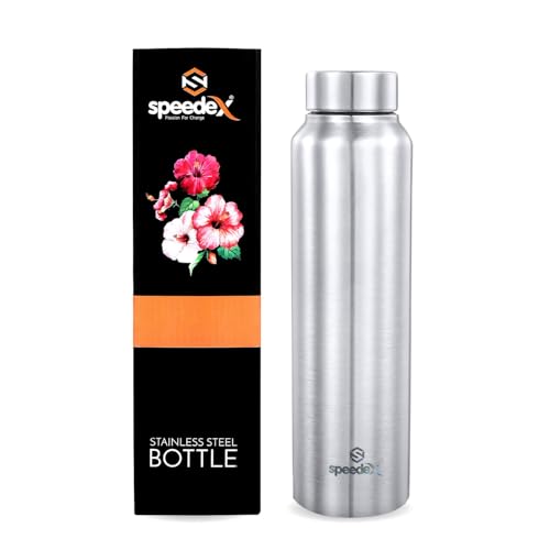 Speedex BIS Certified Stainless Steel Sports/Fridge Water Bottle 1 Ltr with Screw Cap - 1000ml | For Home, Office, Gym, Men, Womens, Kids - Silver Colour - Set Of 1 - Image 1