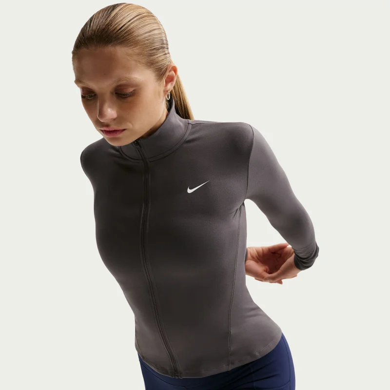 Nike Grey Women's One Fitted Dri-FIT Training Jacket for Women | Best Price UAE