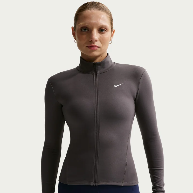 Nike Grey Women's One Fitted Dri-FIT Training Jacket for Women | Best Price UAE