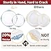 Hioasis 350pcs Clear Blue Plastic Plates Elegant Disposable Dinnerware Set Suitable for 50 Guests Include 1025 Dinner 75 Dessert Plates Pre Rolled Silverware Set Cups for Party Wedding - Image 4
