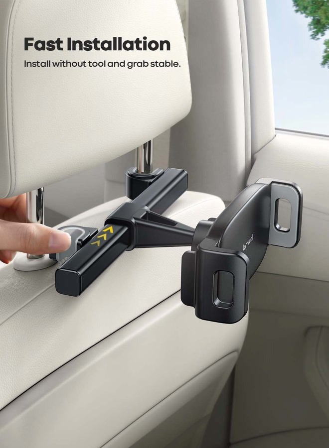 Lamicall Car Tablet Mount, Headrest Tablet Holder - Car Back Seat Travel Tablet Stand for Kids, Compatible with iPad Pro Air Mini, Galaxy Tab, Fire HD, 4.7-12.9" Cell Phone, Tablets and Devices, Black - Image 3
