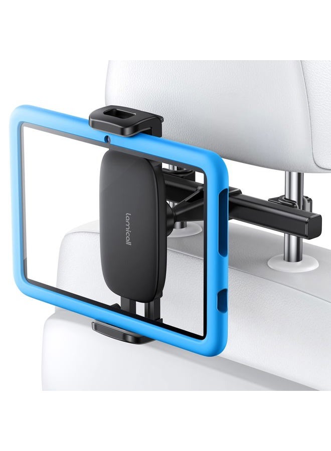 Lamicall Car Tablet Mount, Headrest Tablet Holder - Car Back Seat Travel Tablet Stand for Kids, Compatible with iPad Pro Air Mini, Galaxy Tab, Fire HD, 4.7-12.9" Cell Phone, Tablets and Devices, Black - Image 1