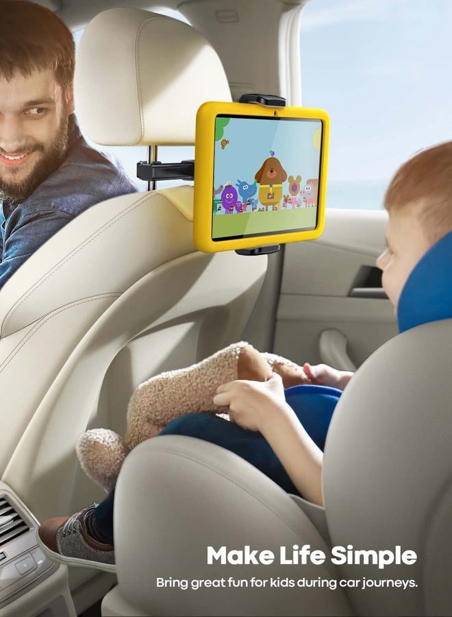 Lamicall Car Tablet Mount, Headrest Tablet Holder - Car Back Seat Travel Tablet Stand for Kids, Compatible with iPad Pro Air Mini, Galaxy Tab, Fire HD, 4.7-12.9" Cell Phone, Tablets and Devices, Black - Image 2