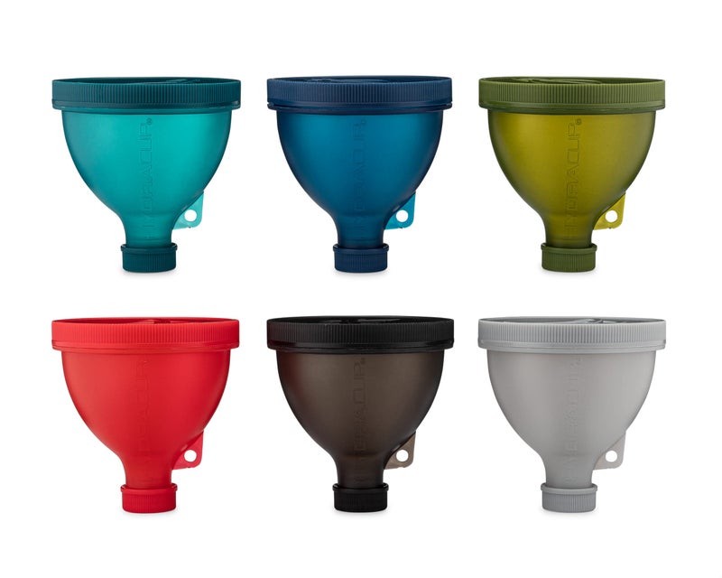 Hydra Cup [6 Pack] ProStand Funnel Set w/Stand for Filling Water Bottles, Shaker Bottles w/Protein Powder, Supplement Storage Set, Take to Go or Kitchen Use, Keychain for Shaker Cup, BPA Free - Image 5