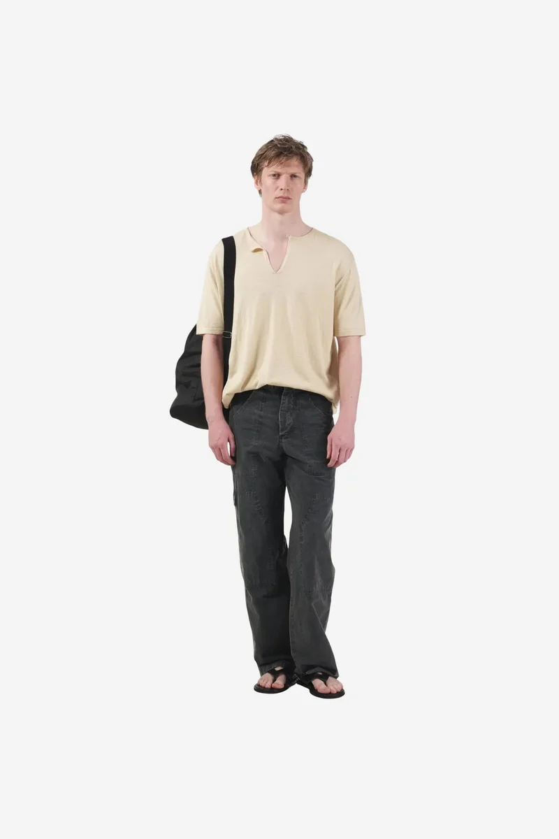 Giesto Beige Natural GIESTO Men's Crew Neck T-Shirt for Men | Best Price UAE