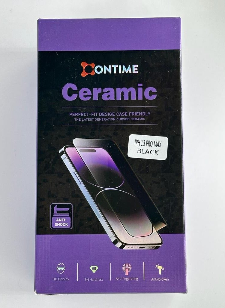 أونتايم غطاء حماية امامي آيفون 13 برو ماكس سيراميك اونتايم - Image 1