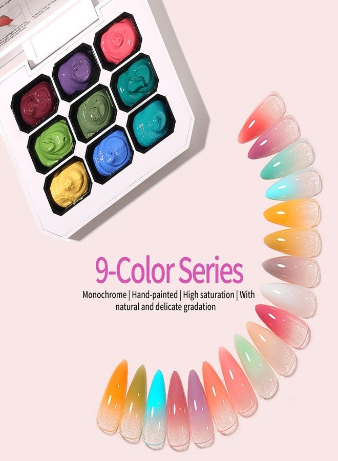 AOBOO إسفنجات طلاء الأظافر جل أومبري لتأثير التدرج الملون 9 سلسلة تأثير بلش تدرج الطلاء جل أومبري & طلاء بات للأظافر مانكير فرنسي متعدد الأنماط فن الأظافر DIY في المنزل (A6, 1) - Image 5