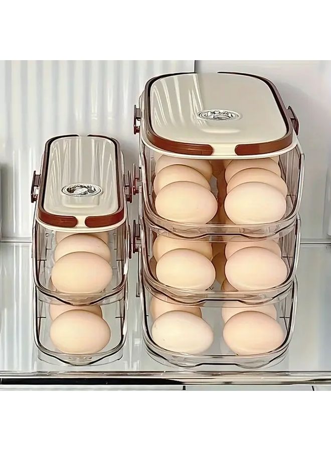 Single Row One Layer Plastic Egg Storage Box For Refrigerator Side Door - Image 4