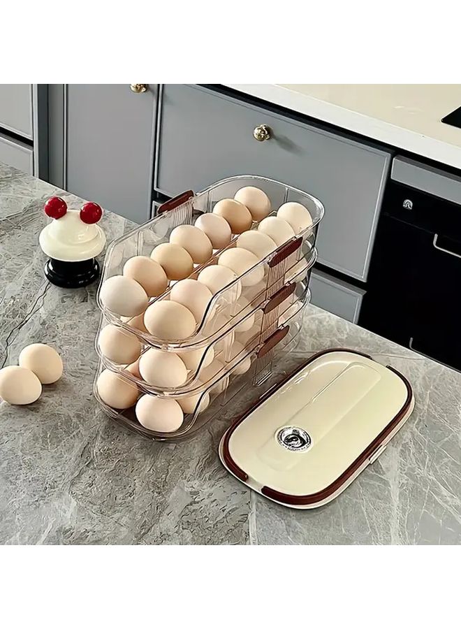 Single Row One Layer Plastic Egg Storage Box For Refrigerator Side Door - Image 3