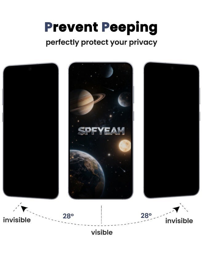 Nova future [2+2 Pack] Samsung Galaxy S25 FE Privacy Screen Protector with Camera Lens Protector, [28° Anti-Spy][9H Hardness][Touch Sensitive][Anti Scratch][Bubble Free][Case Friendly] Protector Set for Samsung Galaxy S25 FE 6.7 inch (Boxed, 2+2 PCS) - Image 3